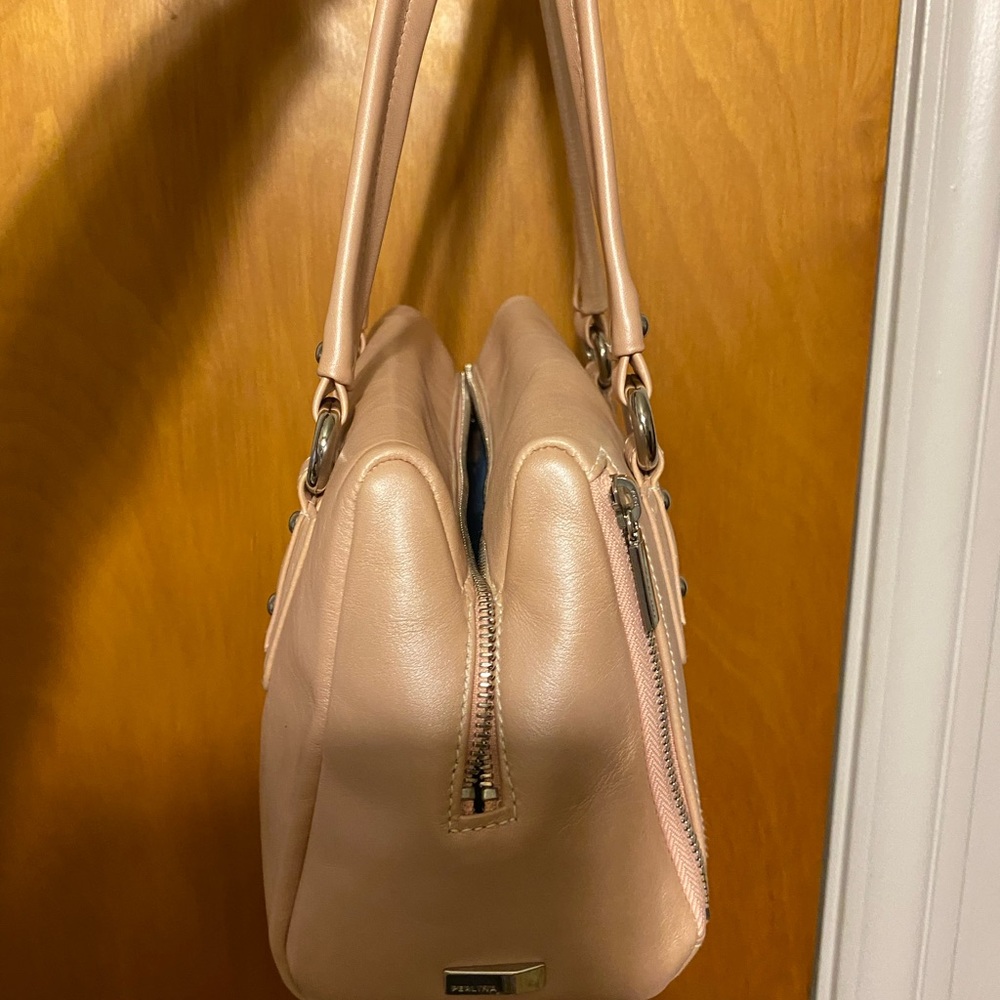 Pearl Pink Leather Shoulder Bag - Picture 5 of 6
